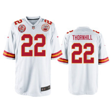 Men Kansas City Chiefs #22 Juan Thornhill White 60th Season Game Jersey