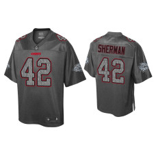 Men Kansas City Chiefs #42 Anthony Sherman Static Fashion Heather Charcoal Jersey