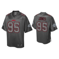 Men Kansas City Chiefs #95 Chris Jones Static Fashion Heather Charcoal Jersey