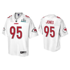 Men Kansas City Chiefs #95 Chris Jones Super Bowl LIV Champions White Jersey