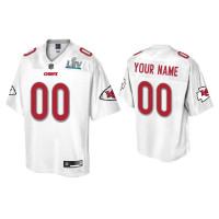 Men Kansas City Chiefs #00 Custom Super Bowl LIV Champions White Jersey