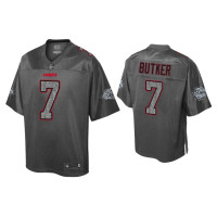 Men Kansas City Chiefs #7 Harrison Butker Static Fashion Heather Charcoal Jersey