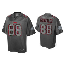 Men Kansas City Chiefs #88 Tony Gonzalez Static Fashion Heather Charcoal Jersey