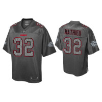 Men Kansas City Chiefs #32 Tyrann Mathieu Static Fashion Heather Charcoal Jersey