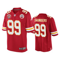 Men Kansas City Chiefs #99 Khalen Saunders Red 60th Season Game Jersey