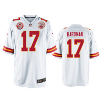 Men Kansas City Chiefs #17 Mecole Hardman White 60th Season Game Jersey