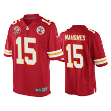 Men Kansas City Chiefs #15 Patrick Mahomes Red 60th Season Game Jersey