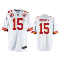 Men Kansas City Chiefs #15 Patrick Mahomes White 60th Season Game Jersey