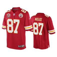 Men Kansas City Chiefs #87 Travis Kelce Red 60th Season Game Jersey