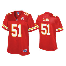 Women Kansas City Chiefs #51 Michael Danna Red Pro Line Jersey