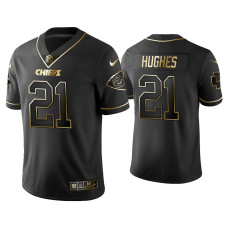 Men Kansas City Chiefs #21 Golden Edition Vapor Limited Mike Hughes Black Jersey