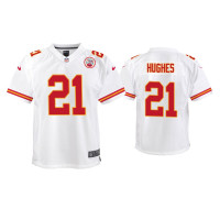 Youth Kansas City Chiefs #21 Mike Hughes White Game Jersey