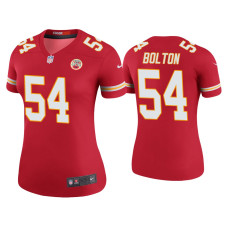 Women Kansas City Chiefs #54 Color Rush Legend Nick Bolton Red Jersey