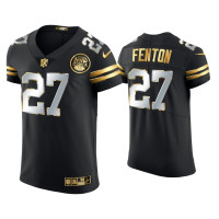 Men Kansas City Chiefs #27 Rashad Fenton Black Golden Edition Elite Jersey