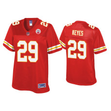 Women Kansas City Chiefs #29 Thakarius Keyes Red Pro Line Jersey