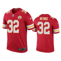 Women Kansas City Chiefs #32 Color Rush Legend Tyrann Mathieu Red Jersey