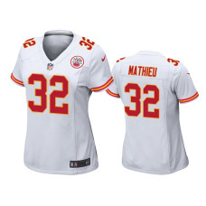 Women Kansas City Chiefs #32 Tyrann Mathieu White Game Jersey