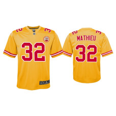 Youth Kansas City Chiefs #32 Tyrann Mathieu Gold Inverted Game Jersey