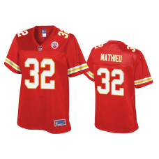 Women Kansas City Chiefs #32 Tyrann Mathieu Red Pro Line Jersey