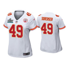 Women Kansas City Chiefs #49 Daniel Sorensen Super Bowl LIV White Game Jersey