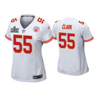 Women Kansas City Chiefs #55 Frank Clark Super Bowl LIV White Game Jersey