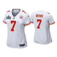 Women Kansas City Chiefs #7 Harrison Butker Super Bowl LIV White Game Jersey