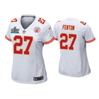 Women Kansas City Chiefs #27 Rashad Fenton Super Bowl LIV White Game Jersey