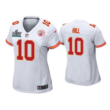 Women Kansas City Chiefs #10 Tyreek Hill Super Bowl LIV White Game Jersey