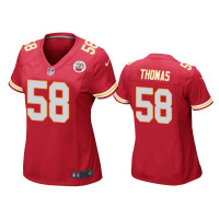 Women Kansas City Chiefs #58 Red Derrick Thomas Nike Game Jersey