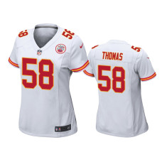 Women Kansas City Chiefs #58 White Derrick Thomas Nike Game Jersey