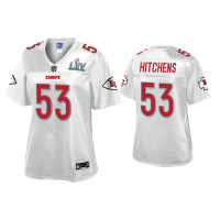 Women Kansas City Chiefs #53 Anthony Hitchens Super Bowl LIV Champions White Jersey