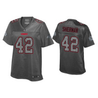 Women Kansas City Chiefs #42 Anthony Sherman Static Fashion Heather Charcoal Jersey