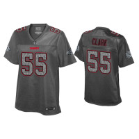 Women Kansas City Chiefs #55 Frank Clark Static Fashion Heather Charcoal Jersey