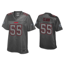 Women Kansas City Chiefs #55 Frank Clark Static Fashion Heather Charcoal Jersey