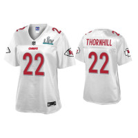 Women Kansas City Chiefs #22 Juan Thornhill Super Bowl LIV Champions White Jersey