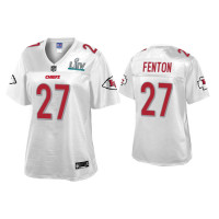 Women Kansas City Chiefs #27 Rashad Fenton Super Bowl LIV Champions White Jersey