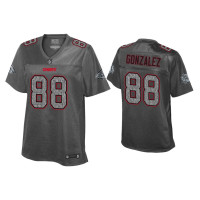 Women Kansas City Chiefs #88 Tony Gonzalez Static Fashion Heather Charcoal Jersey