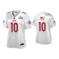 Women Kansas City Chiefs #10 Tyreek Hill Super Bowl LIV Champions White Jersey