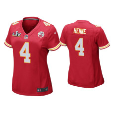 Women Kansas City Chiefs #4 Chad Henne Super Bowl LV Red Game Jersey