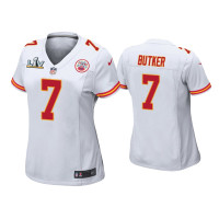 Women Kansas City Chiefs #7 Harrison Butker Super Bowl LV White Game Jersey