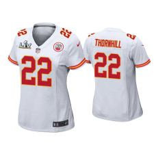 Women Kansas City Chiefs #22 Juan Thornhill Super Bowl LV White Game Jersey