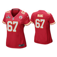 Women Kansas City Chiefs #67 Lucas Niang Super Bowl LV Red Game Jersey