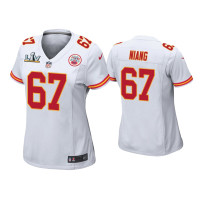 Women Kansas City Chiefs #67 Lucas Niang Super Bowl LV White Game Jersey