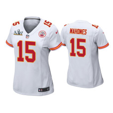 Women Kansas City Chiefs #15 Patrick Mahomes Super Bowl LV White Game Jersey