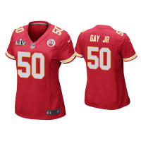 Women Kansas City Chiefs #50 Willie Gay Jr. Super Bowl LV Red Game Jersey