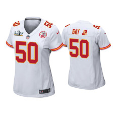 Women Kansas City Chiefs #50 Willie Gay Jr. Super Bowl LV White Game Jersey