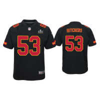 Youth Kansas City Chiefs #53 Anthony Hitchens Super Bowl LV Black Game Fashion Jersey