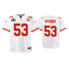 Youth Kansas City Chiefs #53 Anthony Hitchens Super Bowl LIV White Game Jersey