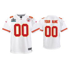 Youth Kansas City Chiefs #00 Custom Super Bowl LIV White Game Jersey