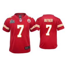 Youth Kansas City Chiefs #7 Harrison Butker Super Bowl LIV Red Game Jersey